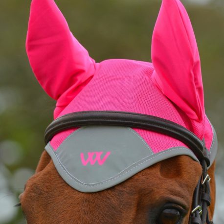 woof wear pink reflective bonnet