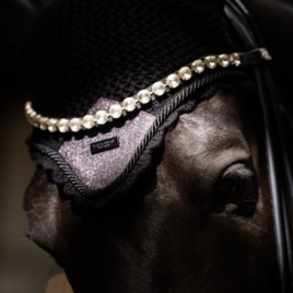 Equestrian Stockholm Purple Glimmer Ear Bonnet