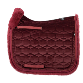 Mattes Burgundy Velvet Semi Lined with Front Trim and Sheepskin Binding