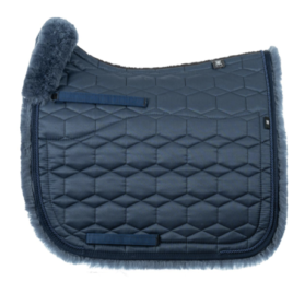 Mattes Navy Semi Lined with Front Trim and Sheepskin Binding